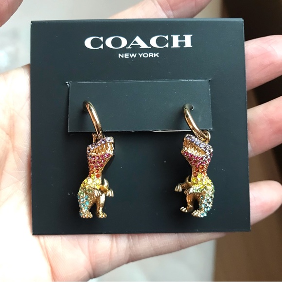 🥰 Coach Pavé Rexy Huggie Earrings - Picture 3 of 5